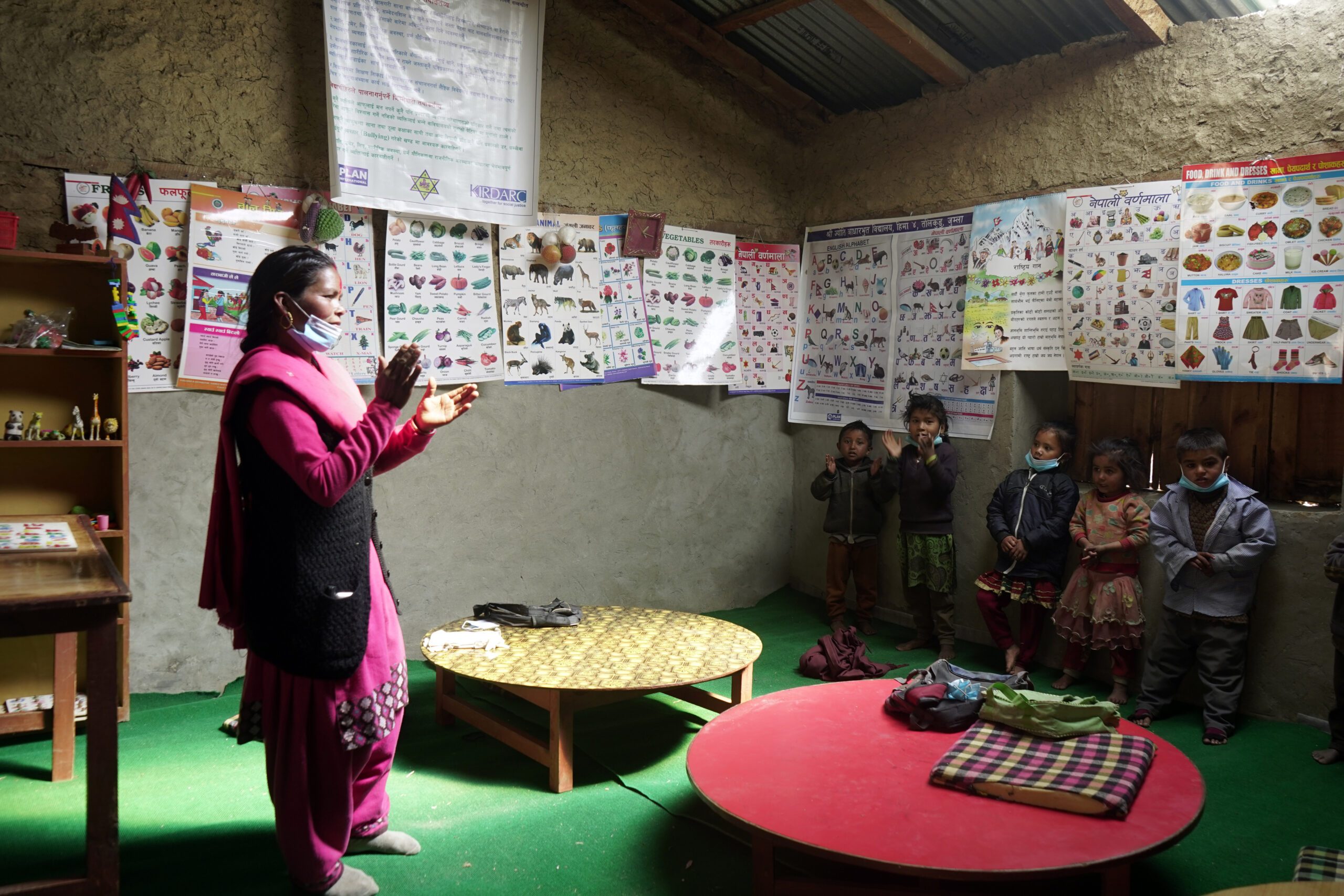 Sita, 23, teaches children in her class in Karnali Province