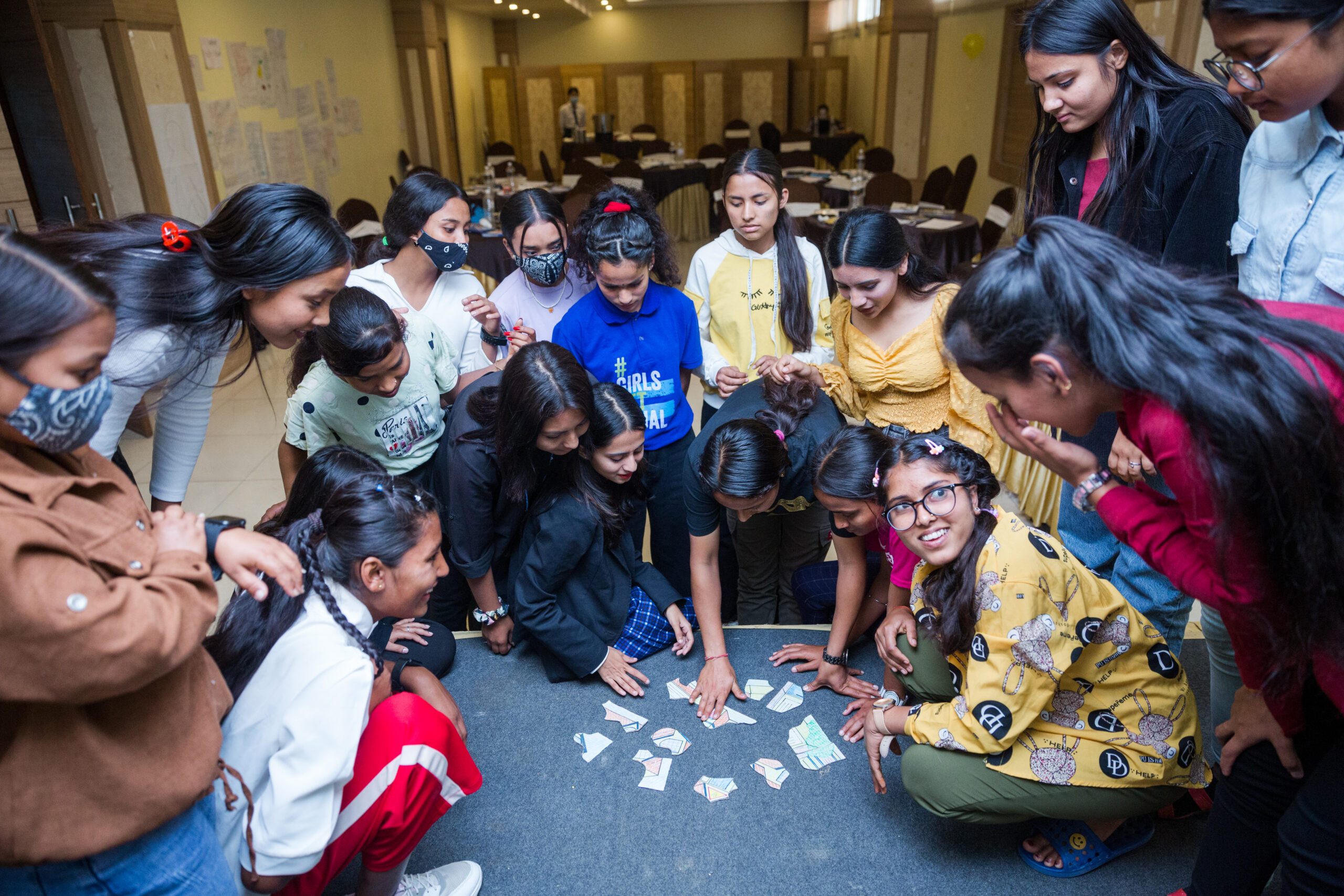 Juna joins other girls in solving a diversity puzzle