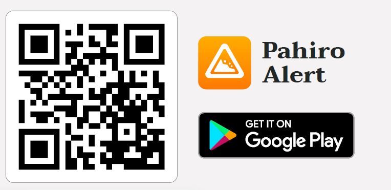 QR code to download the Pahiro Alert app