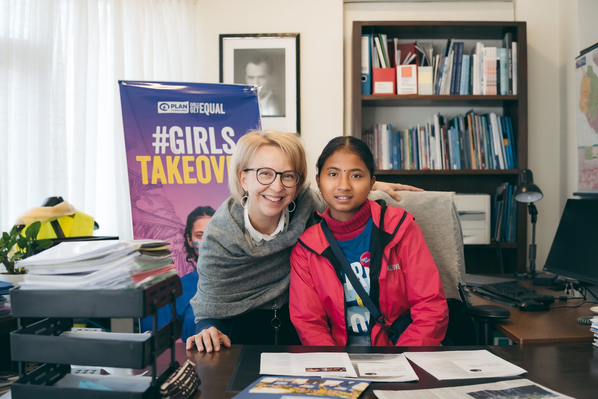 Shreesti and H.E. Riina-Riikka Heikka, the Ambassador of Finland posing for a photo.