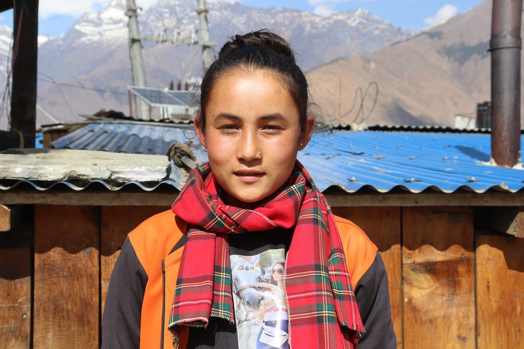 Bandana facing the camera.