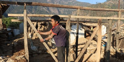 Dekbir rebuilds his home after Jajarkot earthquake