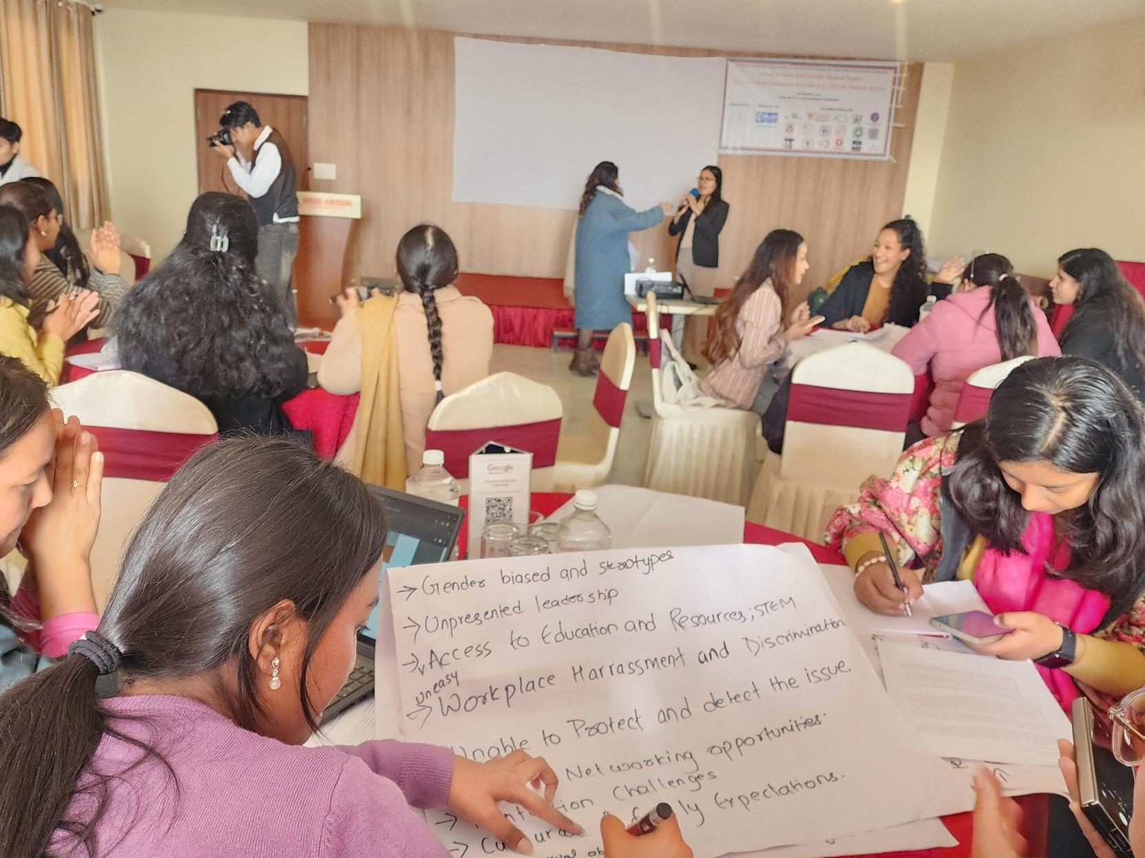 A group of young women participating in a youth consultation