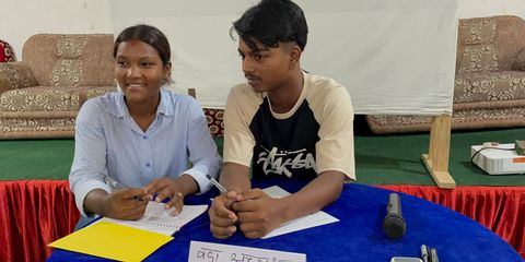 A girl leader stops child marriage
