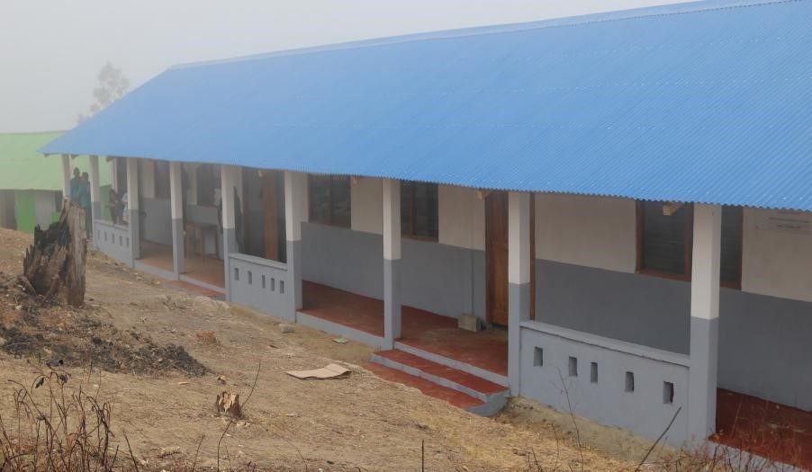 The new classroom building. 