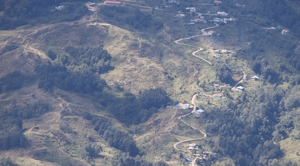 The rural village landscape.