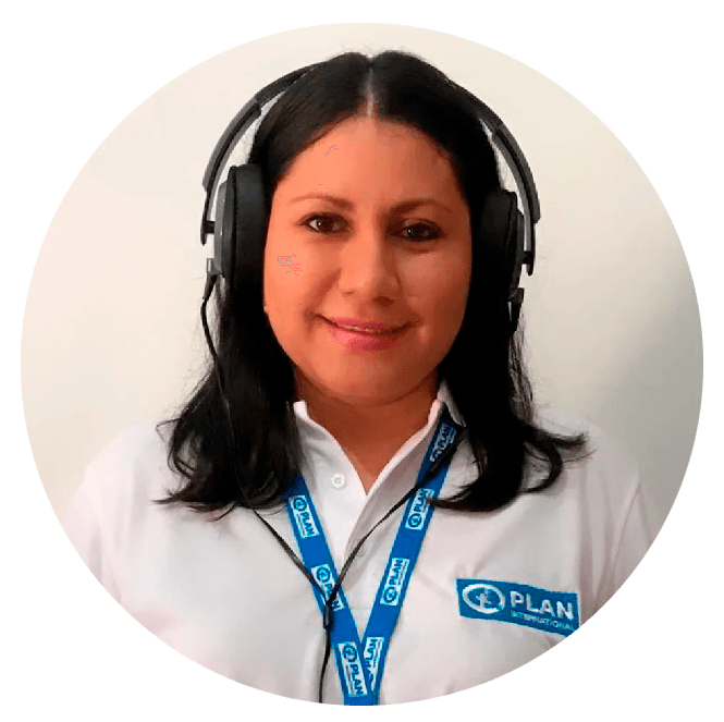 Teleoperadora de Plan Internacional Honduras