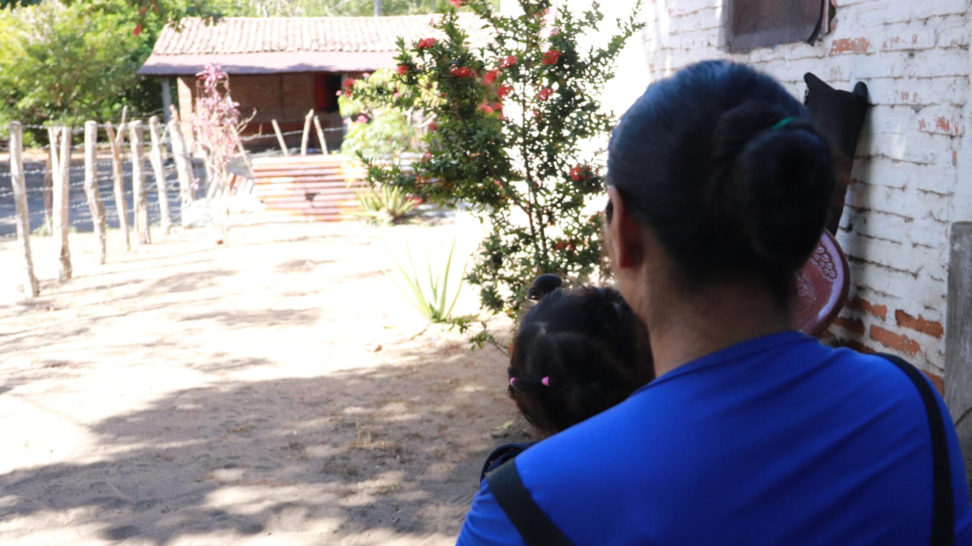 Dalma y su familia tras la tormenta Sara