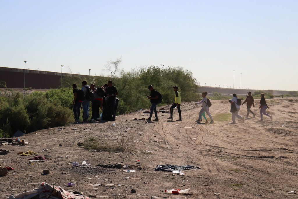 Migrantes en la frontera de México y Estados Unidos