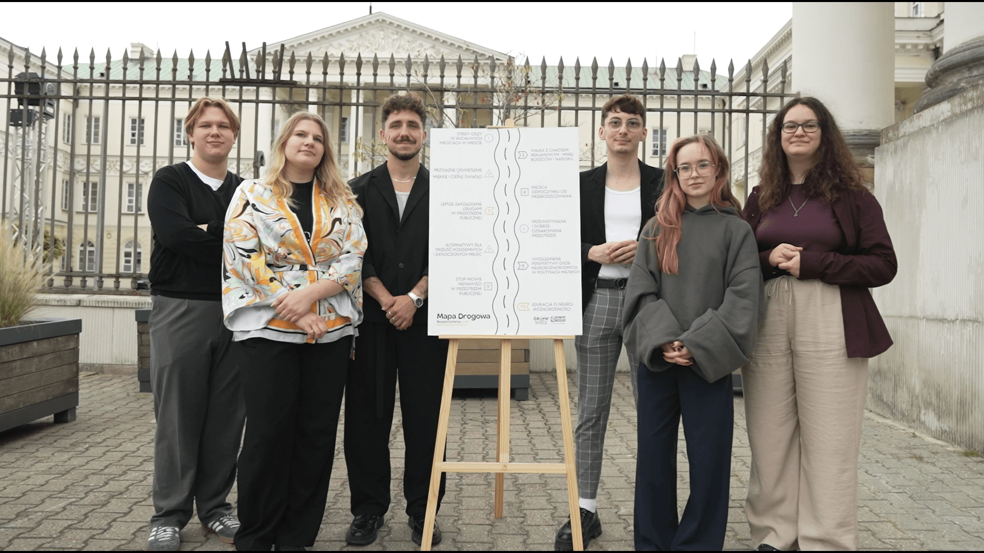 GrowSPACE members on a press conference presenting Neurosafe City project