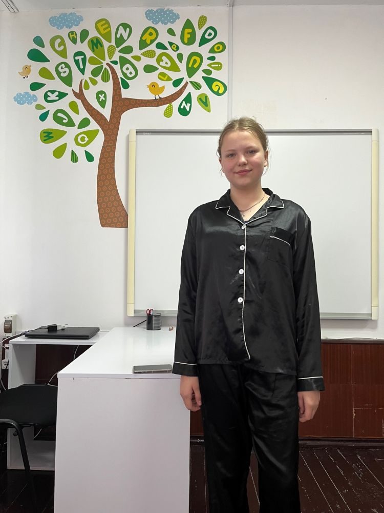 Girl standing in school